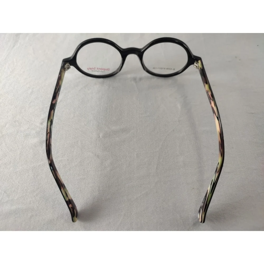 Dupont Sney D-5338‎ Black Round Eyeglass Frames Kids Small Adult 41-21-135 NWOT